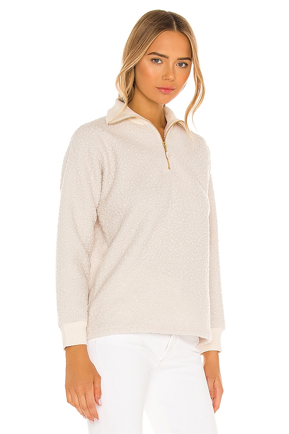 view 2 of 4 Curly Half Zip Pullover in Creme
