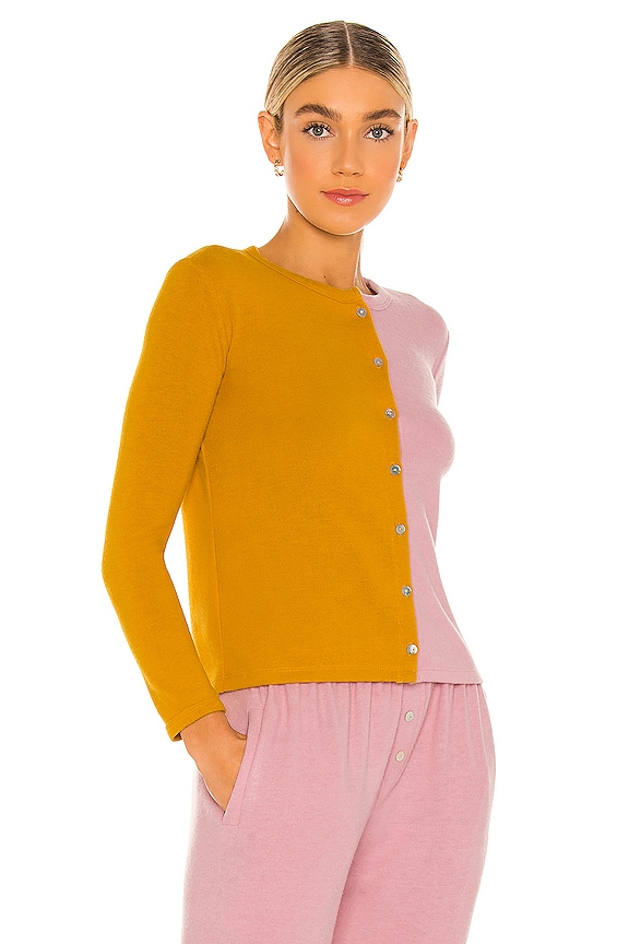 view 2 of 4 Duo Sweater Cardi in Mustard & Rose