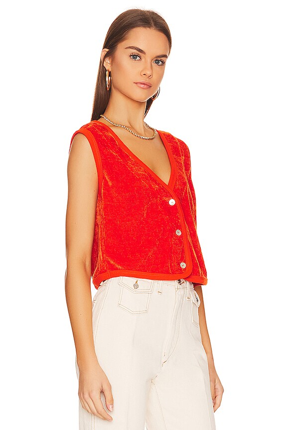 view 2 of 4 ЖИЛЕТ CHENILLE in Persimmon