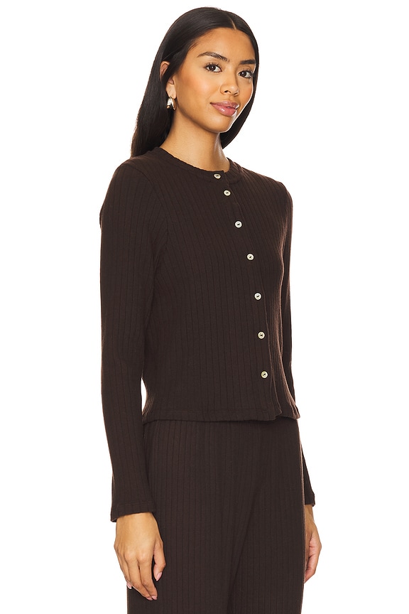 view 2 of 4 The Sweater Rib Cardi in Espresso