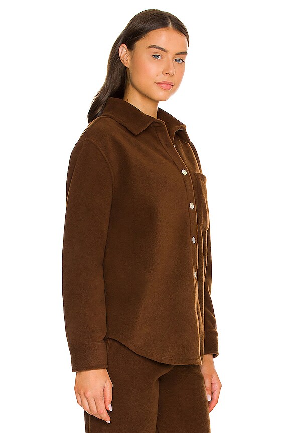 view 2 of 4 Polar Fleece Shirt Jacket in Chocolate