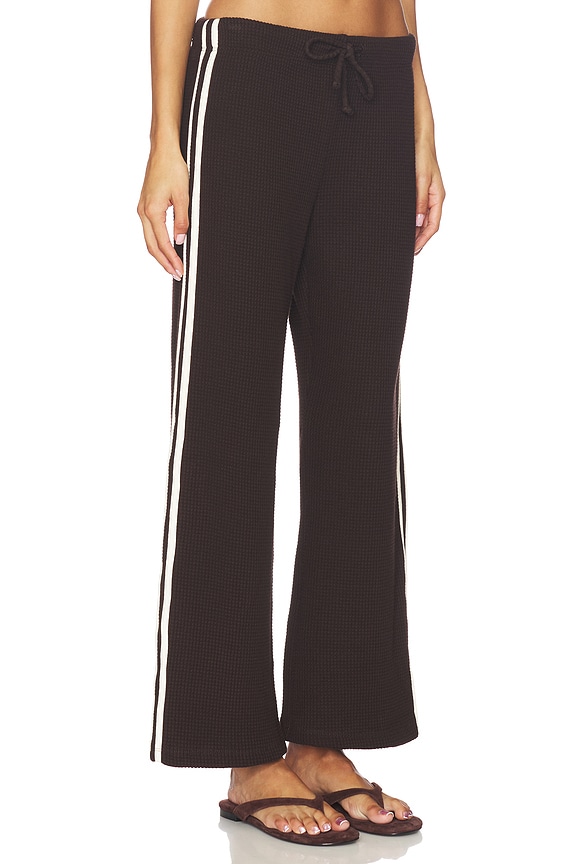 view 2 of 6 The Thermal Crop Stripe Pant in Espresso