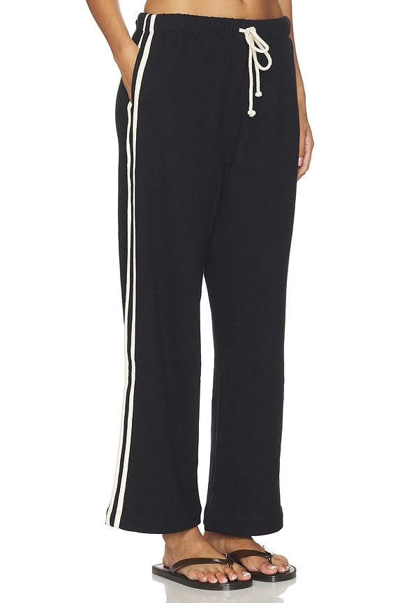 view 2 of 6 The Eco-Terry Stripe Crop Pant in Jet