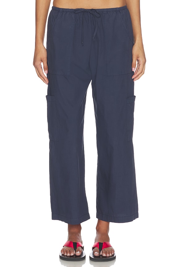 view 1 of 6 PANTALÓN CARGO CON CORDÓN AJUSTABLE THE POP in Midnight