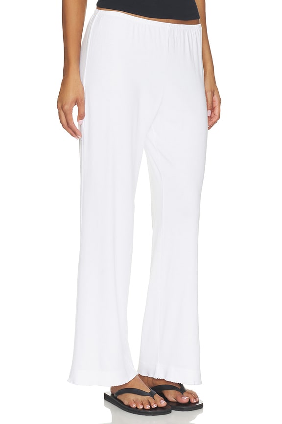 view 2 of 6 The Baby Rib Scallop Simple Pant in Powder