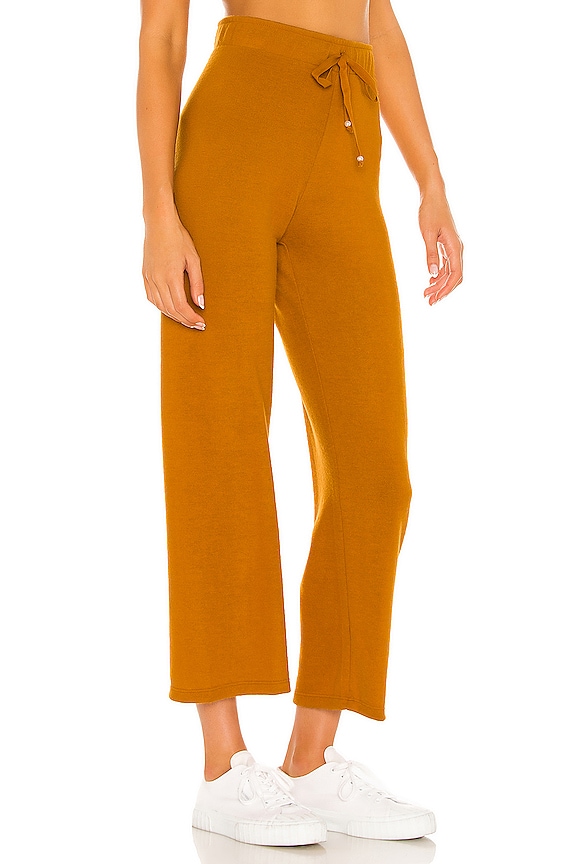 view 2 of 4 Sweater Cropped Flare Sweatpant in Dijon