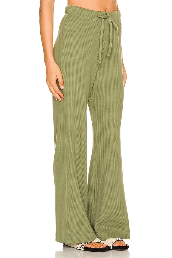 view 2 of 4 Thermal Wide Leg Pant in Sage