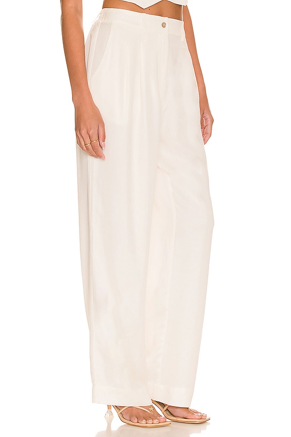 view 2 of 4 ПЛИССИРОВАННЫЕ БРЮКИ in Creme