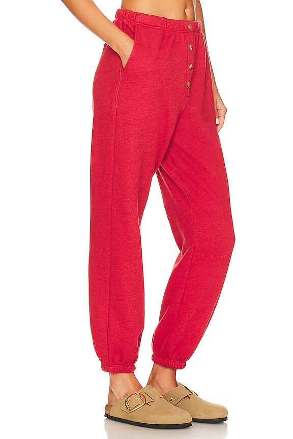 view 2 of 4 PANTALON SWEAT ECO FLEECE BUTTON in Currant