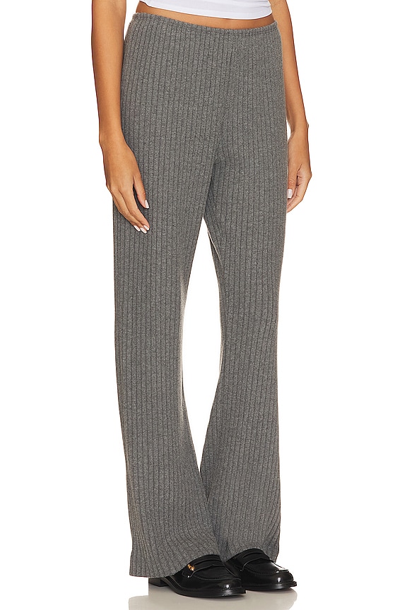 view 2 of 5 Sweater Rib Simple Pant in Charcoal Grey