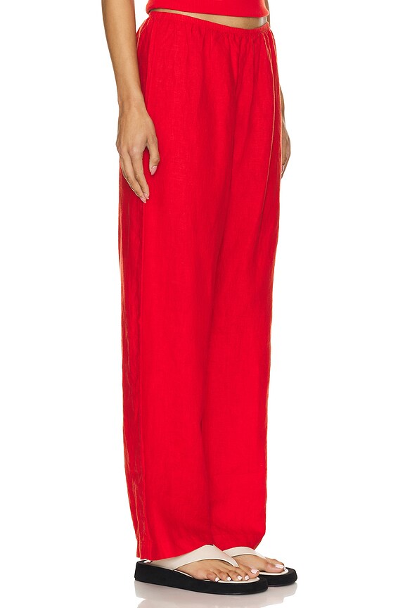 view 2 of 4 Linen Simple Pant in Tomato