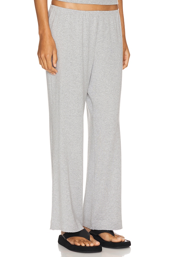 view 2 of 6 Baby Rib Scallop Pant in Heather Grey