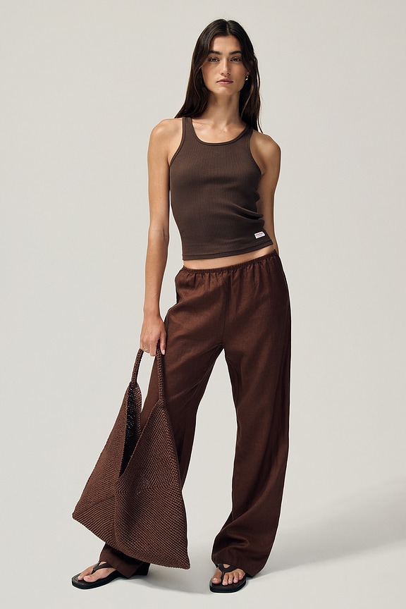 view 1 of 7 x REVOLVE The Linen Simple Pant in Walnut