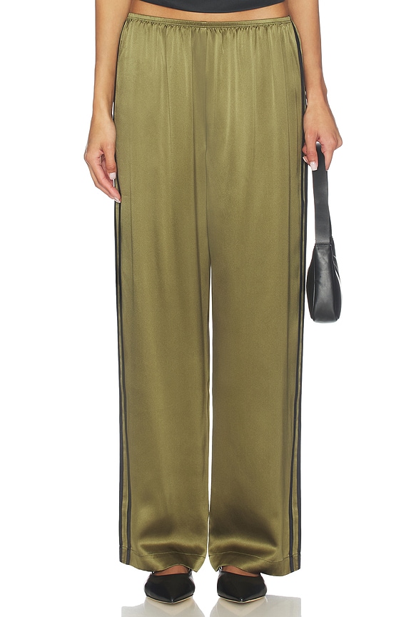 view 2 of 6 The Silk Stripe Simple Pant in Oregano & Jet Stripe