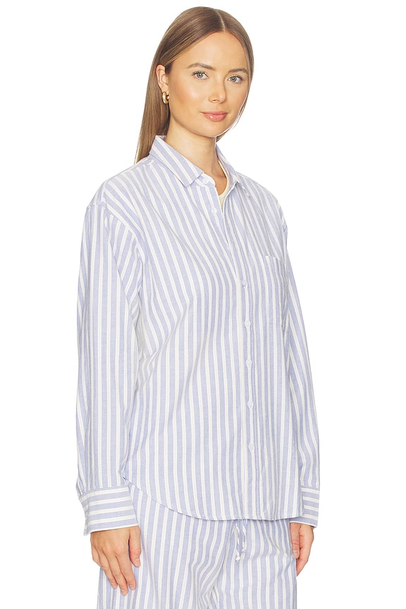 view 2 of 5 CHEMISE THE OXFORD in Butter Stripe