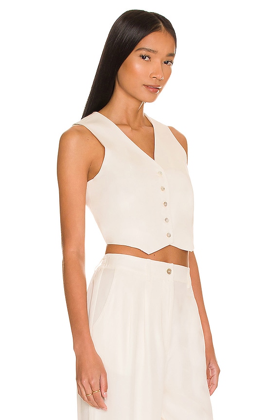 view 2 of 4 Cropped Vest in Creme