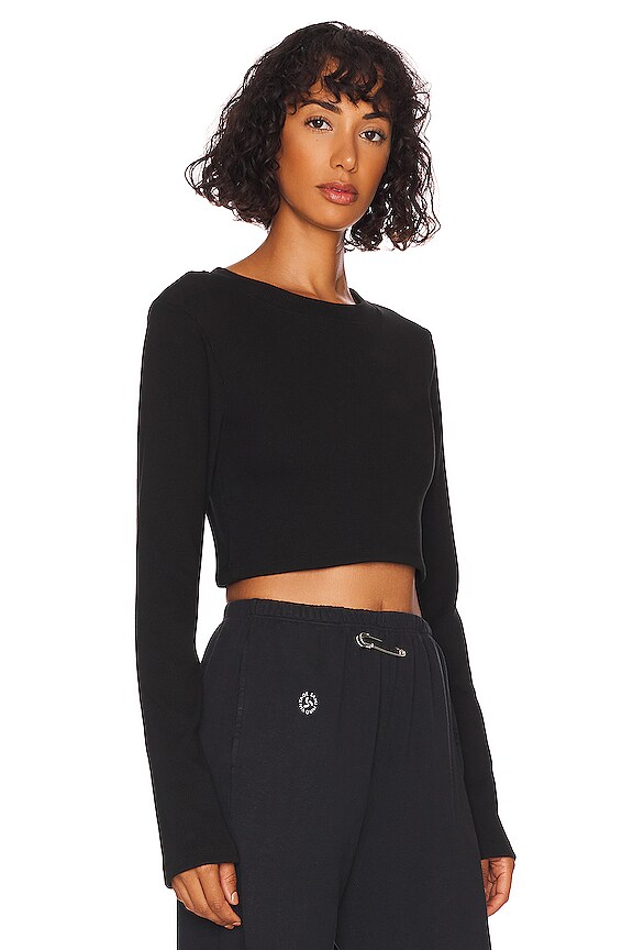 view 2 of 4 RIB CROP ロングスリーブ in Jet