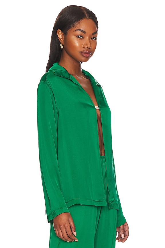 view 2 of 4 Silky Baroque Pearl Top in Ivy