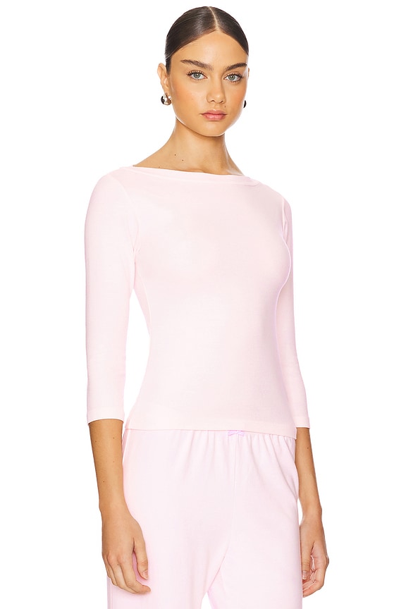 view 2 of 4 The Baby Rib Boat Neck in Ballerina