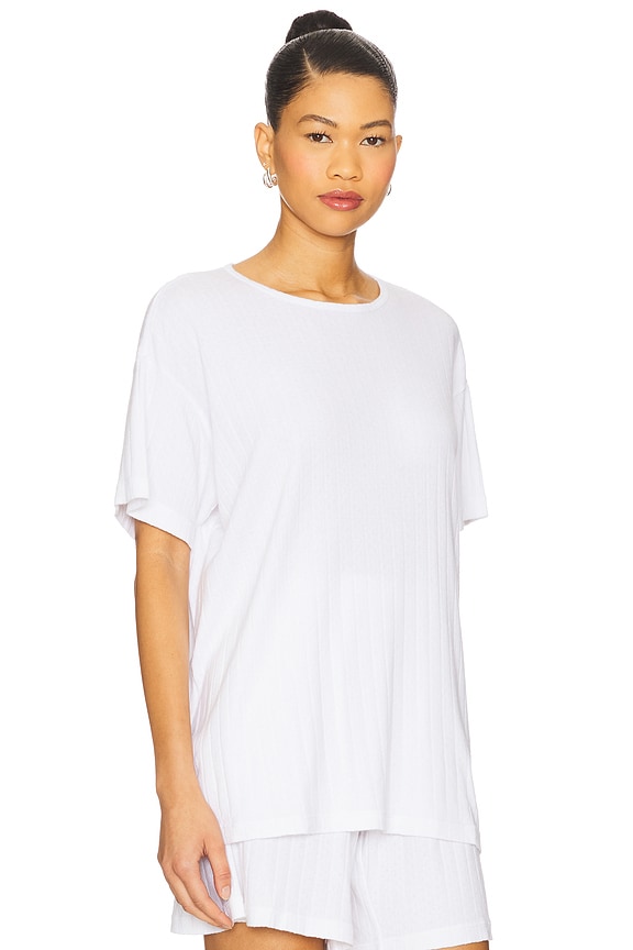 view 2 of 4 Pointelle Oversized Tee in Powder