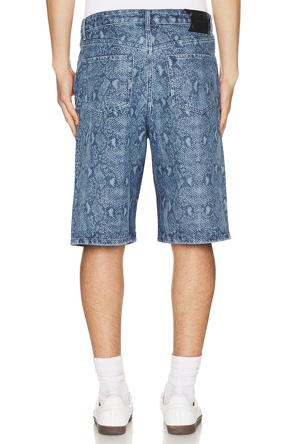 view 2 of 5 Snake Laser Denim Shorts in Blue