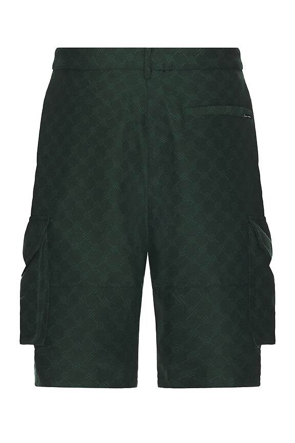 view 2 of 5 Benji Monogram Cargo Shorts in Pine Green