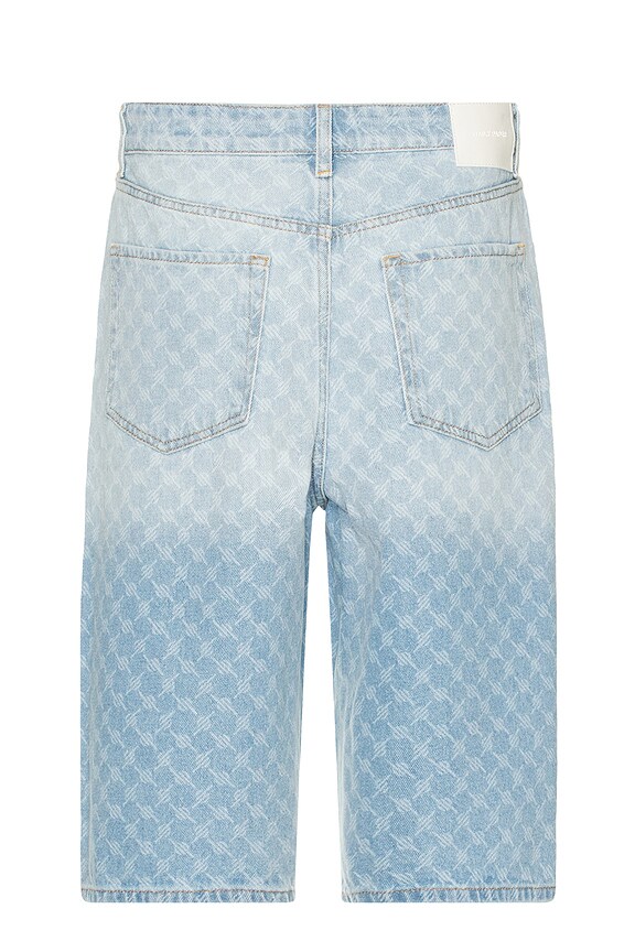 view 2 of 4 Zella Monogram Denim Shorts in Mid Blue