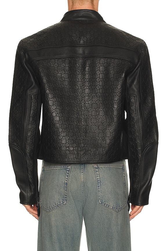 view 2 of 5 Structured Leather Jacket in Black