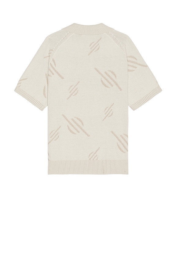 view 2 of 3 Monogram Knit Polo in Gardenia