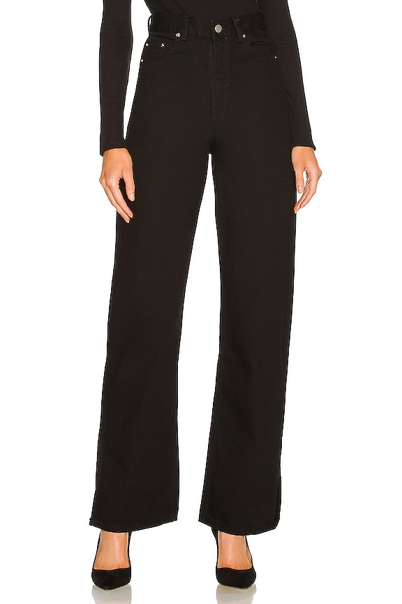 view 2 of 5 VAQUEROS RECTOS DE CINTURA ALTA ECHO in Black