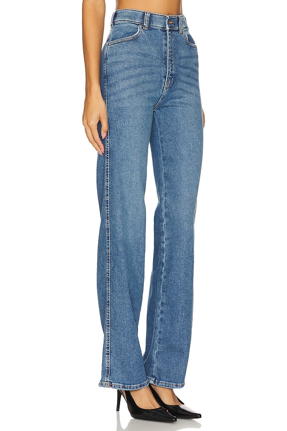 view 2 of 6 Moxy Straight Jeans in Cape Sky Worn Hem