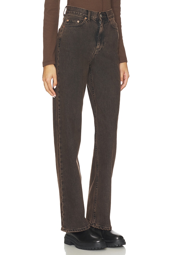 view 2 of 6 Echo Straight Jeans in Tar Jet Brown