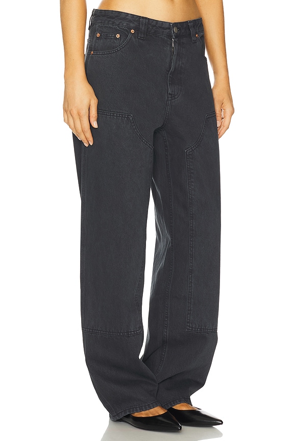 view 2 of 6 Jena Double Knee Wide Leg in Dark Grey