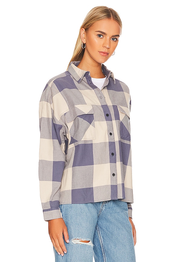 view 2 of 4 Nathalie Top in Slate Blue Check