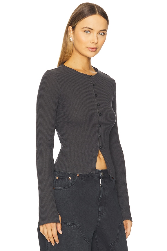 view 2 of 4 Erica Top in Asphalt Grey