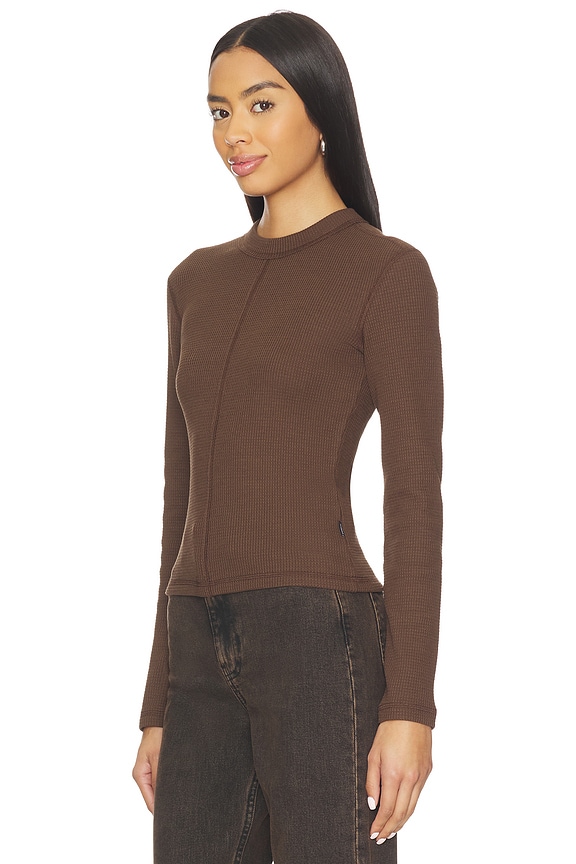 view 2 of 4 Stella Waffle Top in Chocolate