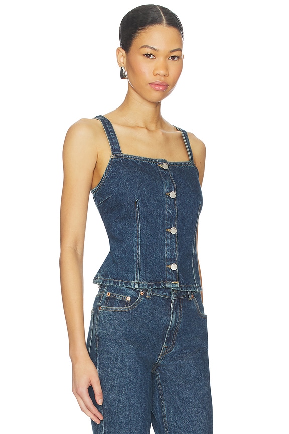 view 2 of 4 BLUSA NIAMH in Stream Dark Retro Vintage