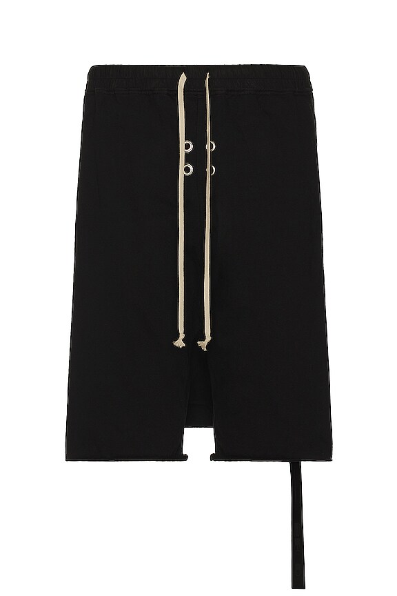 DRKSHDW by Rick Owens Gimp Drawstring Pods Shorts in Black