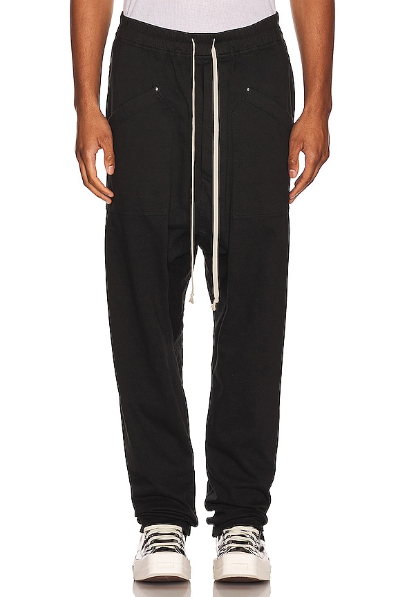 DRKSHDW by Rick Owens Cargo Drawstring Long Pant in Black