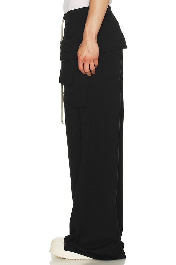 view 4 of 5 Creatch Wide Cargo Drawstring Pants in Black