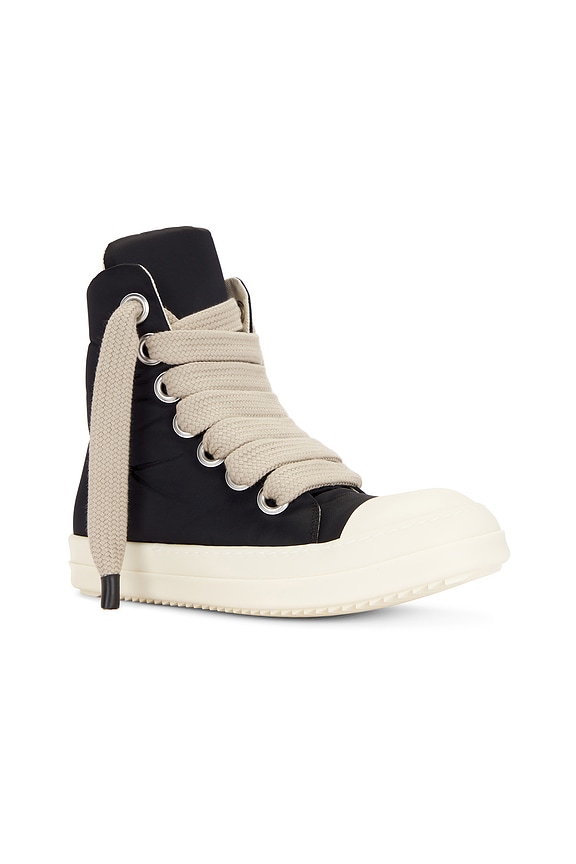 view 2 of 6 Jumbo Lace Puffer Sneaker in Black, Pearl, & Milk