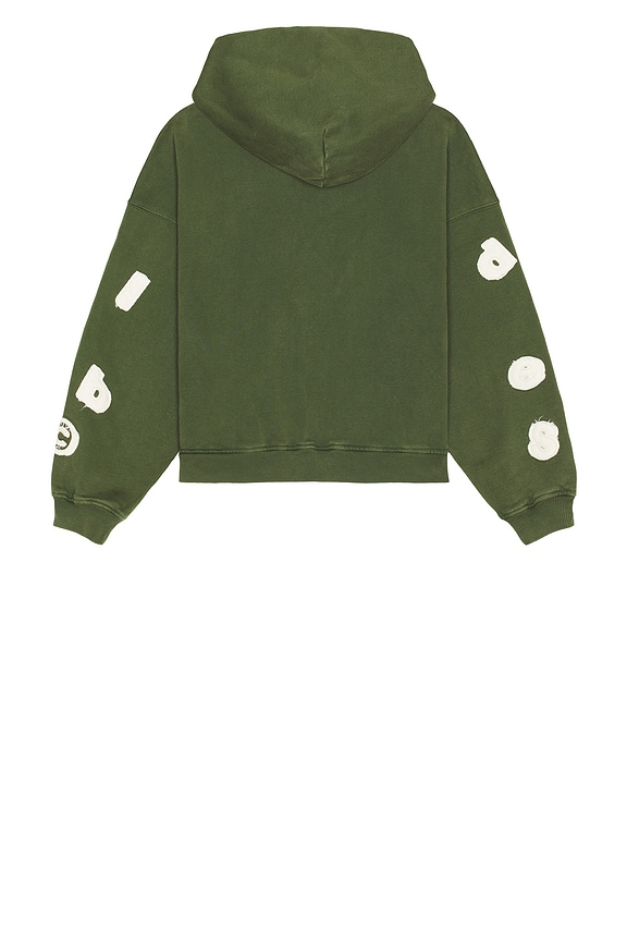 view 2 of 4 Floating Letters Zip Up Hoodie in Faded Pine