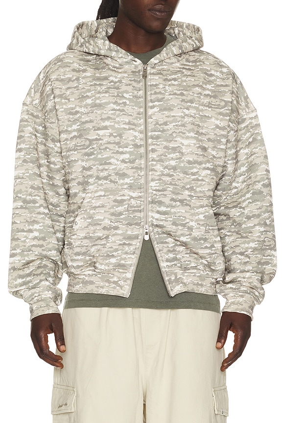 view 1 of 4 SUDADERA DIGITAL CLOUD CAMO in Green