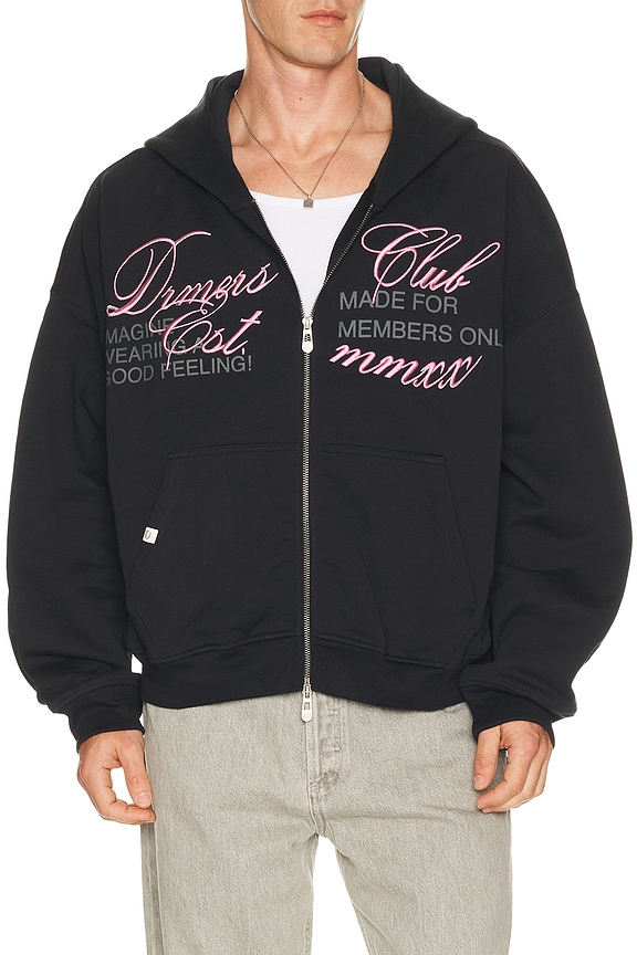 view 1 of 5 SWEAT À CAPUCHE CURSIVE in Black