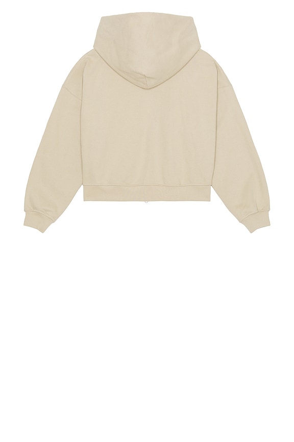 view 2 of 5 Smiley Double Zip Hoodie in Tan