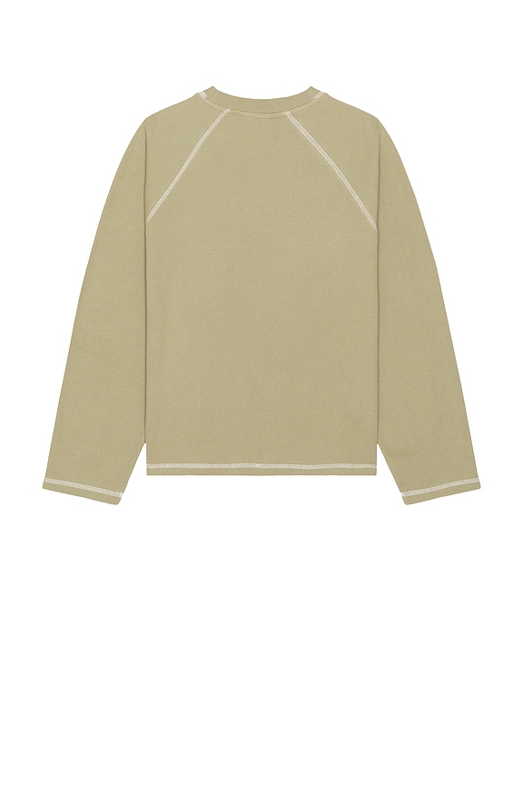 view 2 of 4 Waffle Raglan Long Sleeve Tee in Sage Smoke