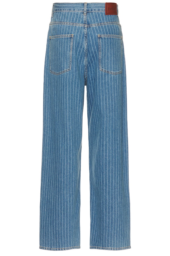 view 2 of 6 Striped Baggy Jeans in Light Blue
