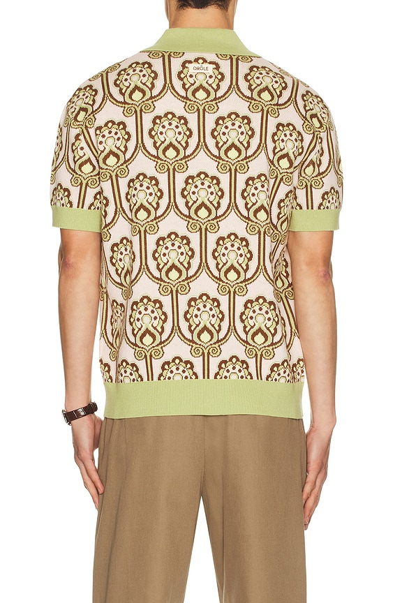 view 2 of 5 Drole De Monsieur Polo Maille Tapisserie Florale in Light Pink