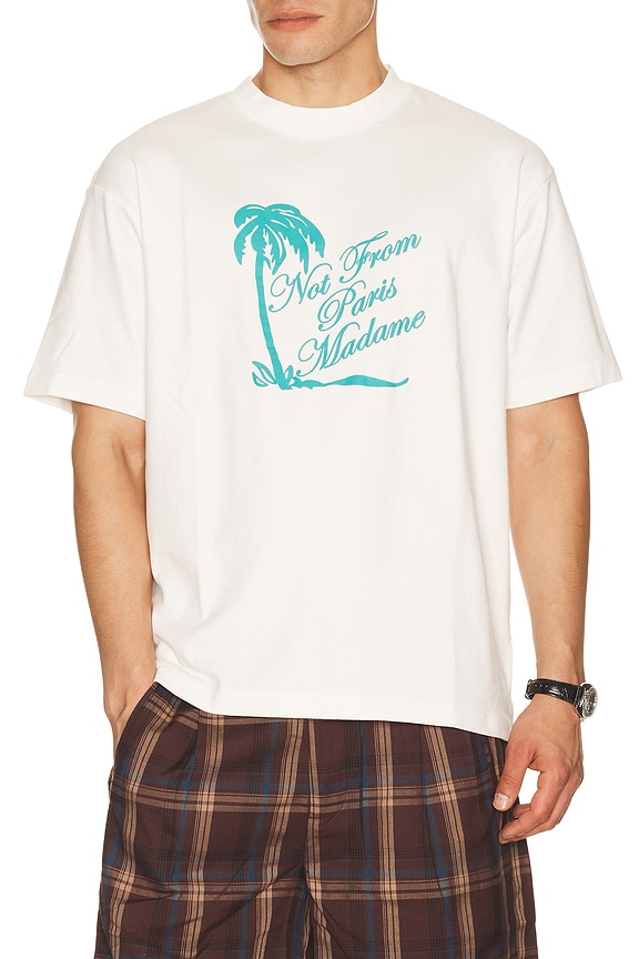 view 1 of 4 T-Shirt Slogan Palmiers in Off White