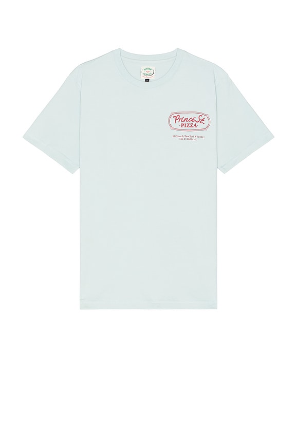 view 2 of 3 Prince Street Pizza T-shirt in Light Blue